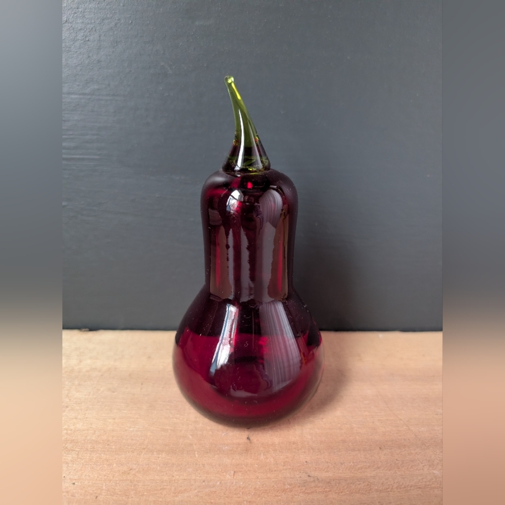 Vintage Viking Rainbow Glass Epic Pear